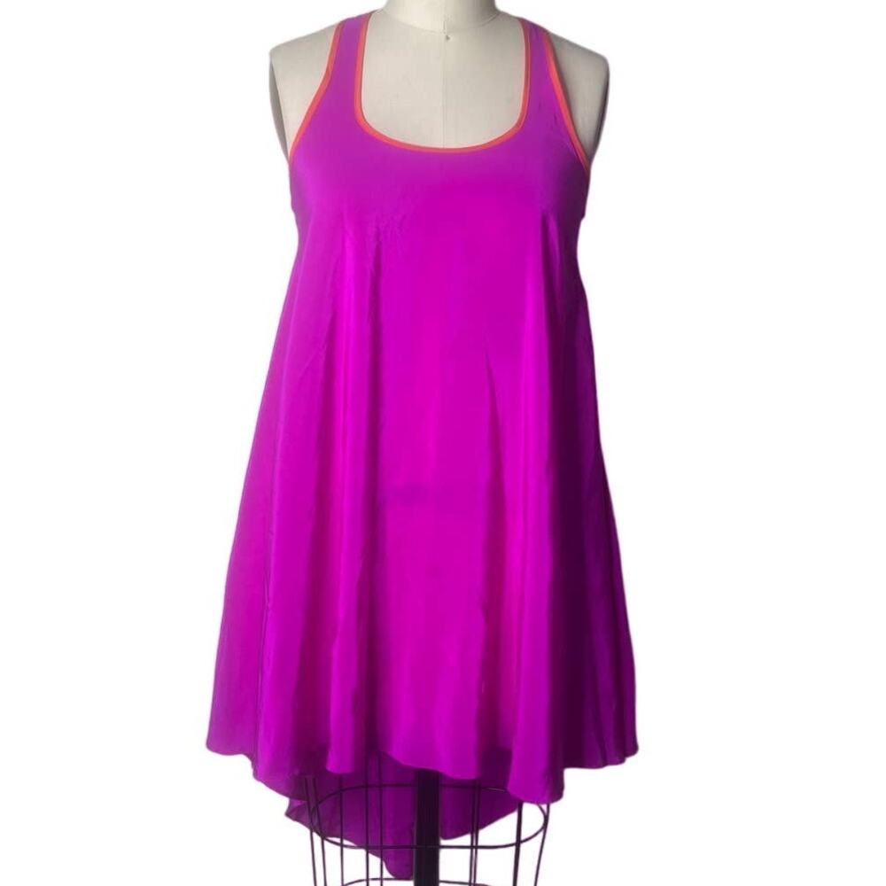Amanda Uprichard Silk Bright Pink Hi Low Tank Dress XS